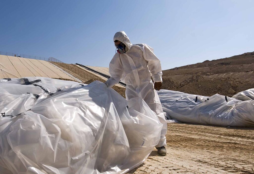 Asbestos landfill