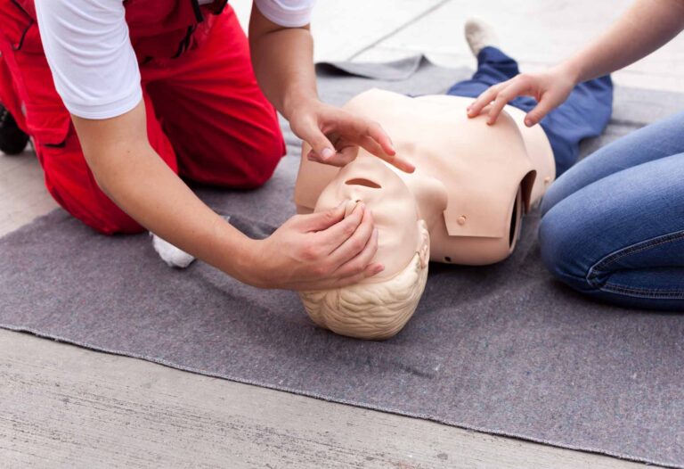 CPR. First aid training.