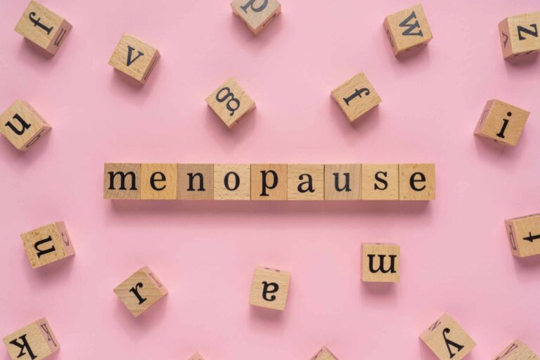Menopause word on wooden block
