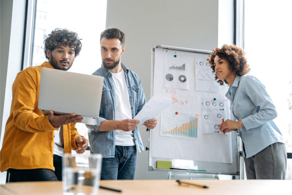 people working together on a project, brainstorming