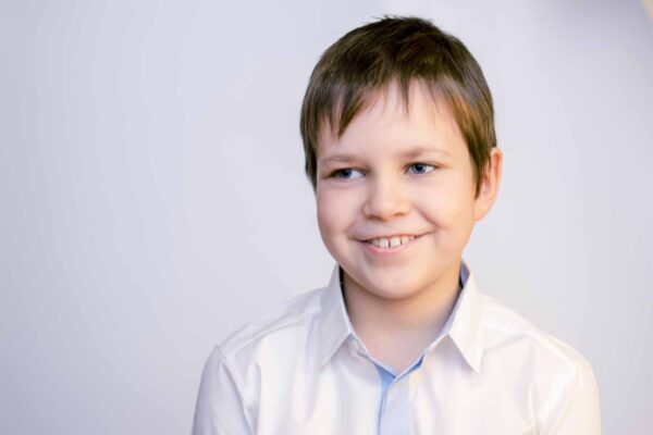 Young boy smiling
