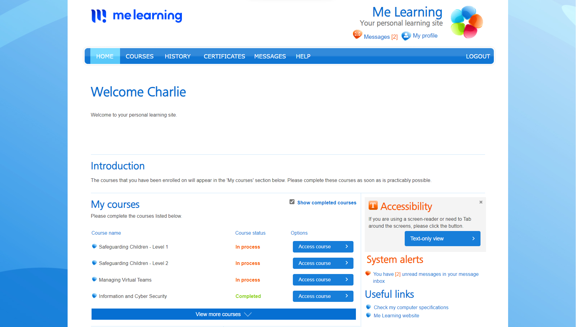 A screenshot of Form LMS.