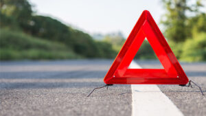 Red emergency stop sign