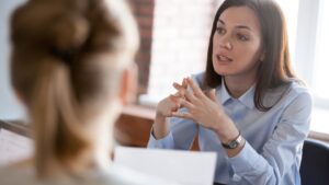 Women talking
