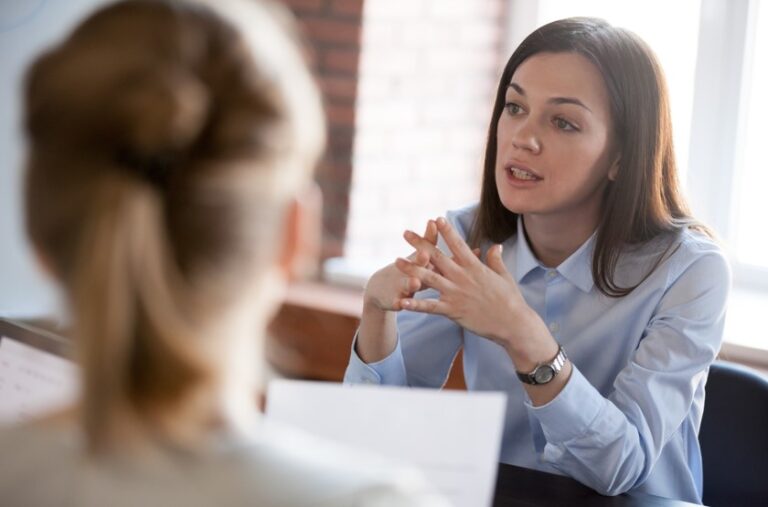 Women talking