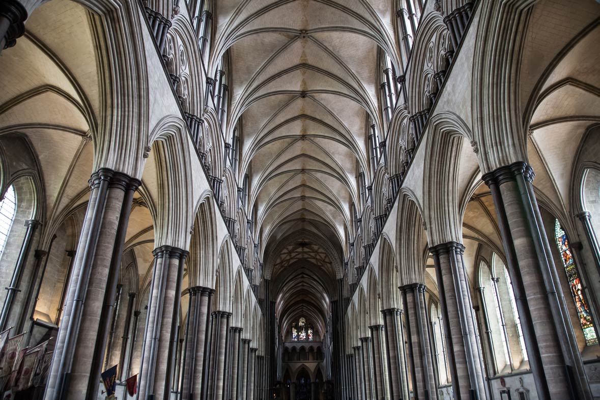 View of the interior of a church