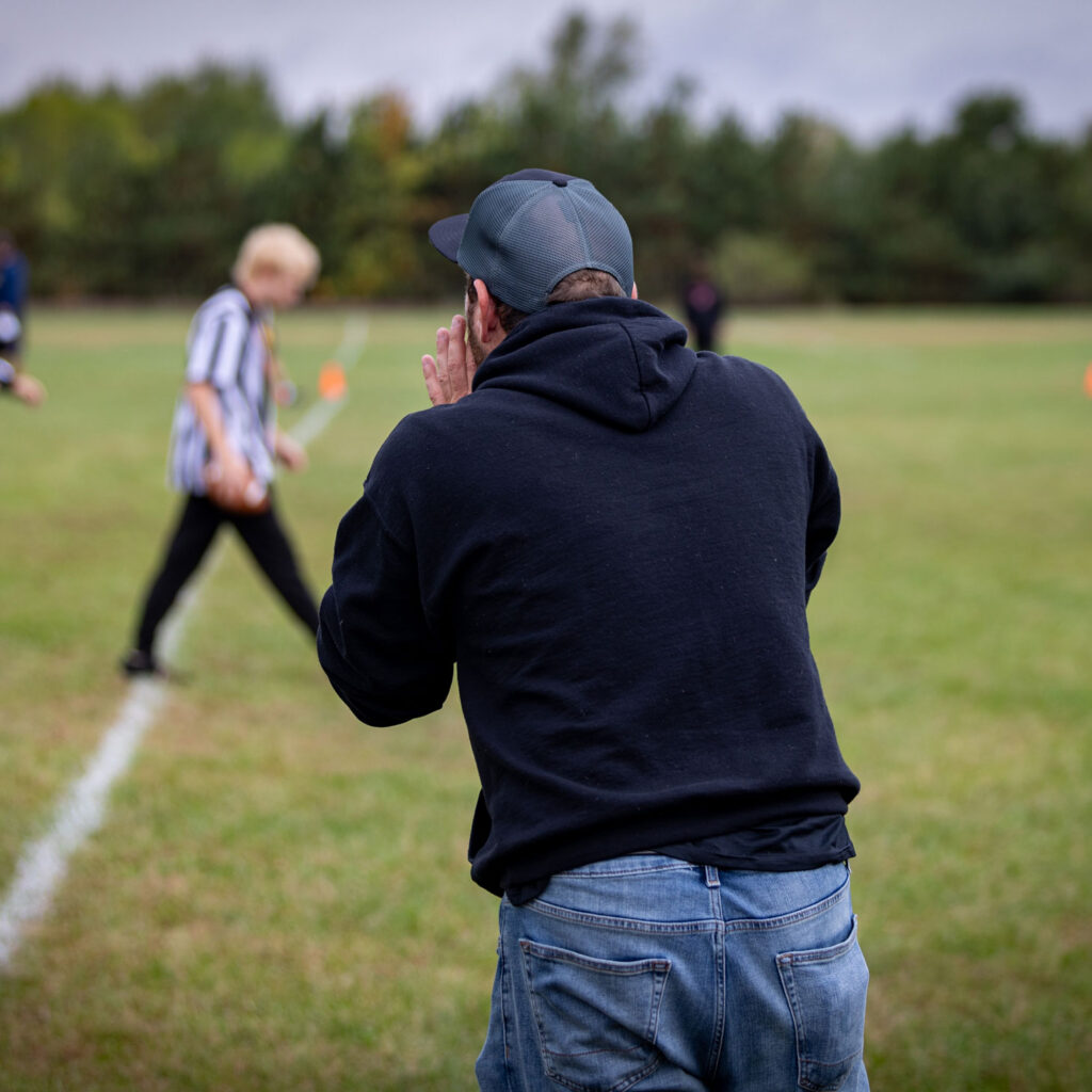 Parent at sporting event